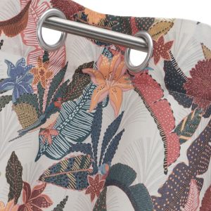 17 Stories Stefany Eyelet Semi Sheer Curtain brown/green/orange/pink/red 260.0 H x 140.0 W cm
