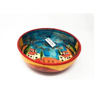 August Grove Devina Fruit Bowl blue/red 9.0 H x 28.0 D cm