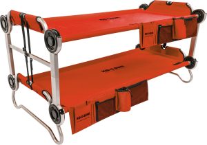 Disc-O-Bed Kid-O-Bunk children camping bunk bed incl. side pockets red / silver