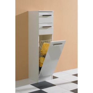 30 x 119 cm Badschrank Quickset 335 brown/white 119.0 H x 30.0 W x 33.0 D cm