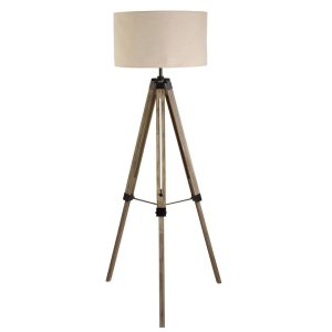 17 Stories Chesapeake 145cm Chesapeake Floor Lamp brown/white 145.0 H x 68.0 W x 68.0 D cm