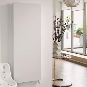 Belfry Heating Beyonce Vertical Flat Panel Radiator gray/white 160.0 H x 40.0 W x 7.1 D cm