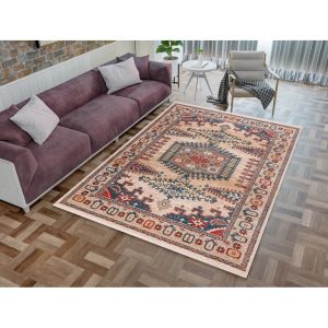 Latitude Vive Atinuke Machine Woven Red/Beige/Blue Rug blue/red/white 170.0 H x 120.0 W x 11.0 D cm