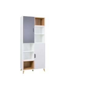Norden Home Bookcase brown/gray/white 190.0 H x 80.0 W x 40.0 D cm