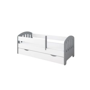 Isabelle & Max Larkin Drawer Mate's & Captain's Bed and Mattress gray/white 60.0 H x 80.0 W x 180.0 D cm