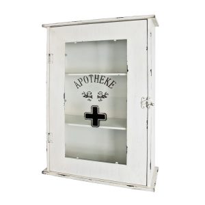 Borough Wharf Garrett 43cm x 62cm Surface Mount Medicine Cabinet brown/gray/white