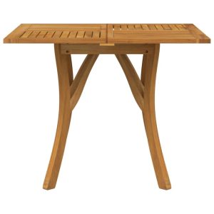 Rosalind Wheeler Garden Table 85X85x75 Cm Solid Wood Acacia brown/white 75.0 H x 85.0 W x 85.0 D cm