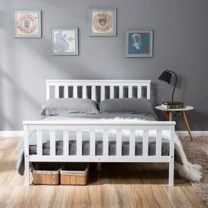 Fernleaf Kylie Double 135 * 190 cm Bed Frame brown/green/white 82.0 H x 143.0 W x 196.0 D cm