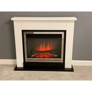 Suncrest Middleton Electric Fire Suite black/white 91.5 H x 105.0 W x 24.8 D cm