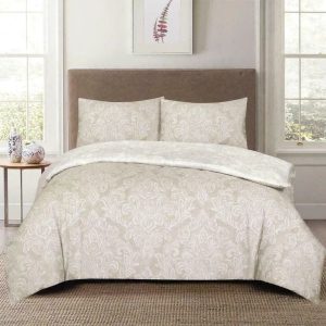 Rosalind Wheeler Lucea Duvet Set brown/white Super King
