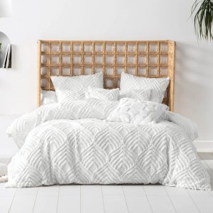 Linen House Palm Springs Duvet Cover Set brown/white Super King Duvet Cover + 2 Standard Pillowcases