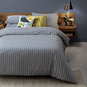 Orla Kiely Tiny Stem Whale Duvet blue/brown/white Super King Duvet Cover