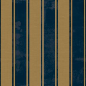 Lily Manor Elgin Classic Stripe Design Embossed Satin 10m x 53cm Wallpaper Roll blue/yellow 1005.0 H x 52.0 W cm
