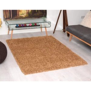 17 Stories Annieruth California Shaggy Biscuit Rug brown/yellow 200.0 W x 5.0 D cm