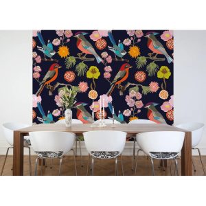 August Grove Sowards Matte Wall Mural blue/green/indigo/orange/pink/red/yellow 280.0 H x 350.0 W cm