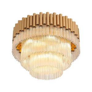 Canora Grey Zada 7-Light 50cm Flush Mount brown/yellow 35.5 H x 50.0 W x 50.0 D cm