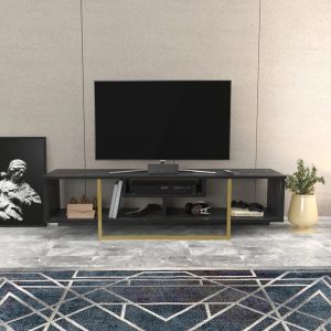 Zipcode Design Belora TV Stand for TVs up to 65" black/yellow 40.0 H cm