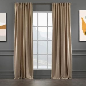 Lilijan Home & Curtain 100% Blackout Thermal Extra Long & Extra Wide Decorative Curtain Single Panel black/blue/brown/gray/navy/orange/white/yellow 425.0 H x 140.0 W cm