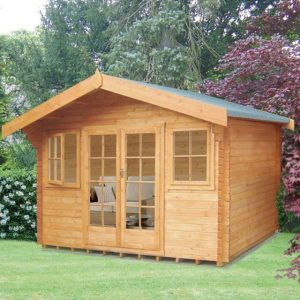 12G x 12 Shire Clipstone Log Cabin 28mm to 70mm Logs - 44mm Logs