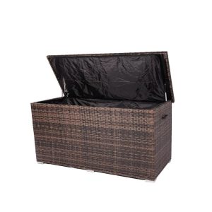 17 Stories 1000 L Wicker Outdoor Storage Box brown 95.0 H x 77.0 W x 170.0 D cm