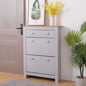 17 Stories 12 Pair Shoe Storage Cabinet gray 108.0 H x 78.0 W x 25.0 D cm