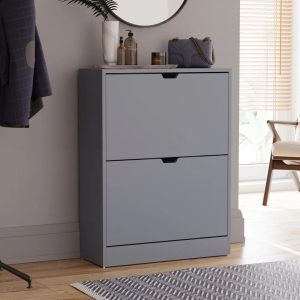 17 Stories 12 Pair Shoe Storage gray 80.0 H x 60.0 W x 24.0 D cm
