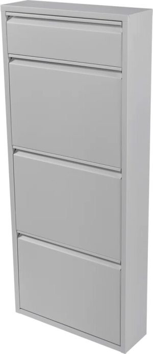 17 Stories 6 Pair Flip Down Shoe Storage white 118.0 H x 50.0 W x 15.0 D cm