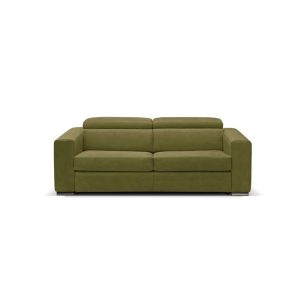 17 Stories Allyx 2 Seater Fold Out Sofa Bed yellow 81.0 H x 226.0 W x 103.0 D cm