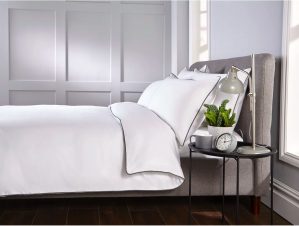 17 Stories Budding 400 TC Egyptian Quality Cotton Duvet Cover Set white Double - 2 Standard Pillowcases