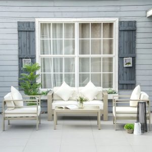 17 Stories Garden Sofa Set gray 63.0 H x 138.0 W x 70.0 D cm
