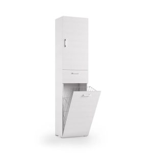 17 Stories Gurutz Multipurpose Wardrobe Escolzia, Linear Laundry Cabinet With 2 Doors, 45X32H195 Cm white 195.0 H x 45.0 W x 32.0 D cm