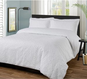 17 Stories Hansedt White Duvet Cover King - 2 Standard Pillowcases
