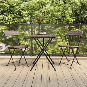 17 Stories Hodon Rectangular 3 - Piece 2 - Person 55Cm L Outdoor Bistro Set gray 55.0 W x 54.0 D cm