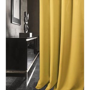 17 Stories Khaidyn Pencil Pleat Room Darkening Curtain yellow 229.0 H x 165.0 W cm