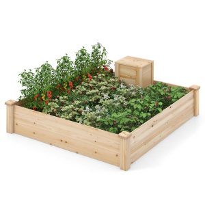 17 Stories Kirtin Wood Planter Box brown 26.0 H x 124.0 W x 124.0 D cm