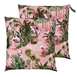 17 Stories Platalea Polyester Outdoor Floor Cushion pink 70.0 H x 70.0 W x 3.0 D cm