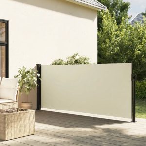 17 Stories Polyester Cover Retractable Side Awning 140.0 H x 300.0 W cm