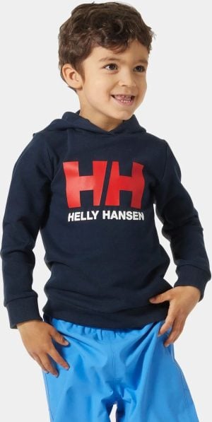 Helly Hansen Kids HH Logo Cotton Sweatshirt Hoodie Navy 98/3 - Navy Blue - Unisex