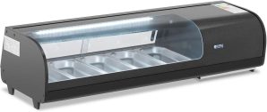 Sushi Display Case - refrigerated - 52 L - GN 5 x 1/3 - lighting - Royal Catering RCKV-132/40-SH