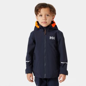 Helly Hansen Kid's Shelter 2.0 Waterproof 2-Layer Jacket Navy 116/6 - Navy Blue - Unisex