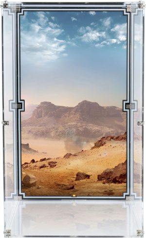 Wicked Brick Standard Wall Mounted Display Cases for Hot Toys 1/6th Scale Figure - Wall Mount with Desert Background 1