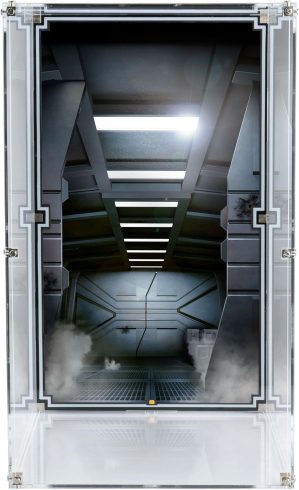 Wicked Brick Standard Wall Mounted Display Cases for Hot Toys 1/6th Scale Figure - Wall Mount with Sci-Fi Background 1