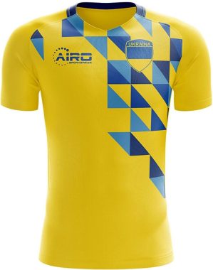 Airo Sportswear 2024-2025 Ukraine Home Concept Football Shirt - Womens - Yellow - female - Size: XS - UK Size 6/8