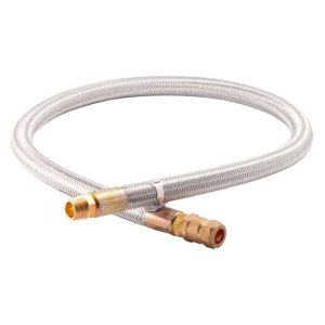 Hamilton Gas Products Ltd 3/8" Bspm T x 22mm Comp x 1.5m LPG Caravan Steel Braided Gas Hose Asse