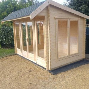 8 x 12 Shire Wykenham Log Cabin - 34mm logs