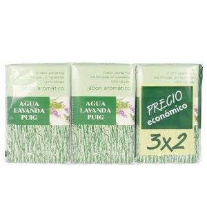 Agua Lavanda Puig jabón 100% natural pack 3 x 125 gr