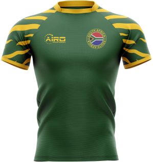 Airo Sportswear 2023-2024 South Africa Springboks Home Concept Rugby Shirt - Womens - Green - female - Size: Small - UK Size 10