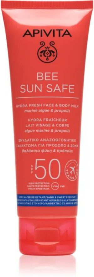 Apivita Bee Sun Safe Hydra Fresh Milk SPF50 sunscreen lotion for the face and body SPF 50 100 ml