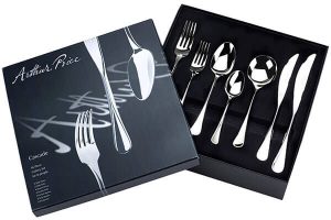 Arthur Price Signature Cascade 56 Piece 8 Person Cutlery Box Set FREE Extra 8 Tea Spoons