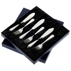 Arthur Price of England Chester Sovereign Silver Plate Set of 6 Pairs Of Fish Eaters